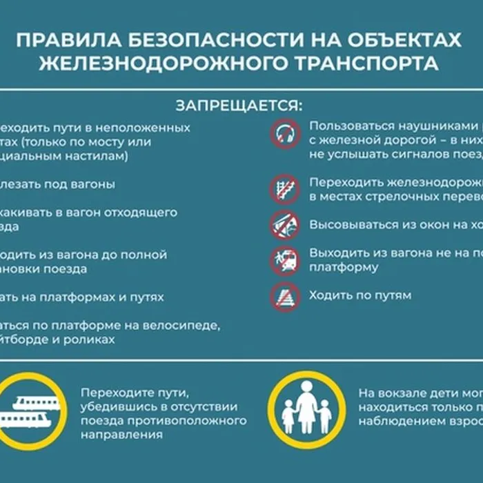 ПРАВИЛА ПОВЕДЕНИЯ НА ЖЕЛЕЗНОЙ ДОРОГЕ!